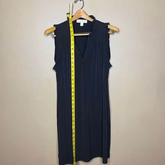 Michael Kors Black Sleeveless Ruffled Mini Dress - every closet must have staple - Picture 4 of 12